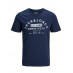 jack&jones t-shirt giroco collo con stampa mod. logo